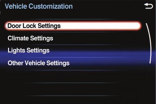 = On 2. Auto Lock by Shift from P When the vehicle is taken out of park and placed into another range: The doors, if unlocked, will not automatically lock. = Off The doors automatically lock.