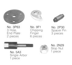 Finger Hammer Head. No. 3963 3 Hole End Plate 2 pieces No. 9F1 Chipping Finger 6 pieces No.