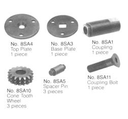 8SA2 Large Coupling Bolt ATP 5 Single HUSKY Cone Tooth Wheel Head For scaling rust and paint