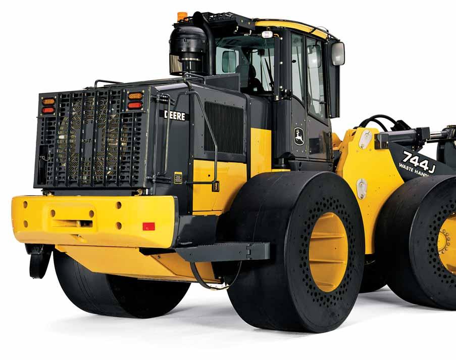 Built like a brick From the high-visibility window bars to the heavy-duty hydraulic belly pans, all vulnerable machine components are guarded to protect