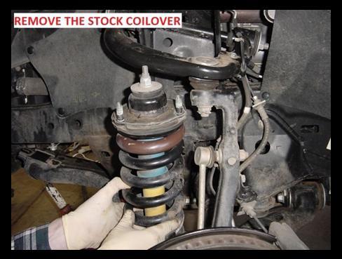 10. Being careful not to overextend and pull apart the inner CV Axle joint, move the spindle/hub assembly out of the way so that the coilover can be removed from the vehicle.