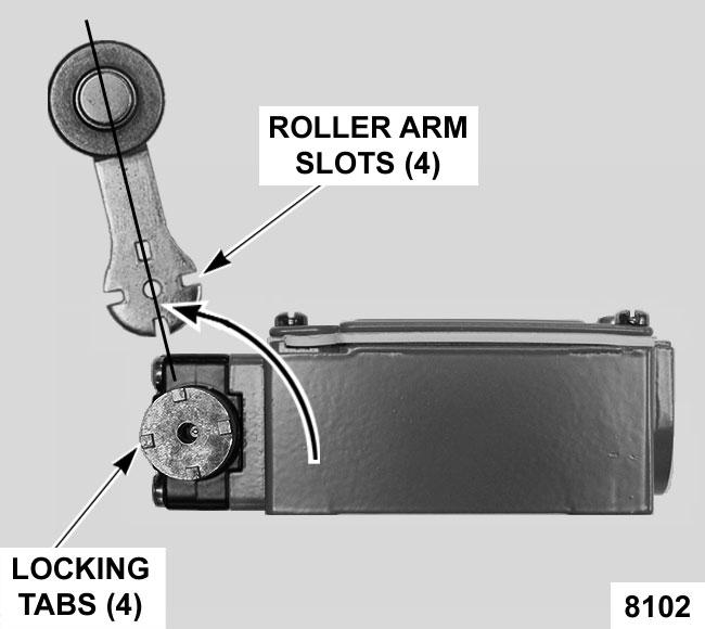 Place roller arm adaptor on the gear cam to engage the teeth.