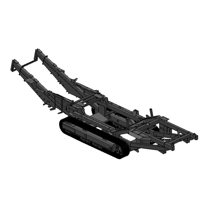 CHASSIS Fabricated from high grade steel rectangular section Fully welded Fully integral track system