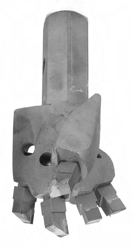 MOBILE D-P ROCK HEAD The Mobile D-P cutterhead is constructed of high tensile steel and has milled surfaces to ensure accurate bit alignment.