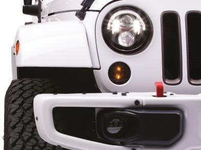 Replacement for: 2007 and newer Jeep Wrangler JK Mounting Options: 2 Light Kit, Amber Lens