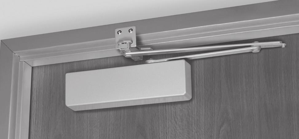 CloserPlus Spring Arm is intended for use where an auxiliary door stop cannot be utilized and no more than moderate abuse is anticipated.