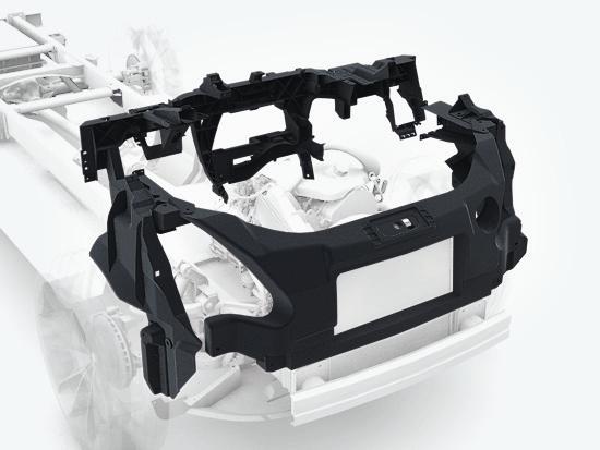 AHSS & MULTIFUCTIONAL CHASSIS Plastic-made components reinforced with composite material fibers.