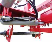 All pivot points in the furrow width adjustment are also equipped with replaceable bushes with greasing possibility.