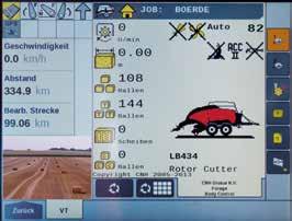 Through automation of all core functions of the tractor, your S-TECH monitor delivers optimum operational procedures as well as an overview of the work already completely, fuel consumption levels and