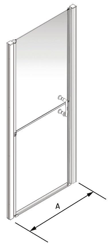 Alcove Full Height oor A door in an alcove. Full Height (1900mm) Non Handed Alcove Half Height oor A door in an alcove.