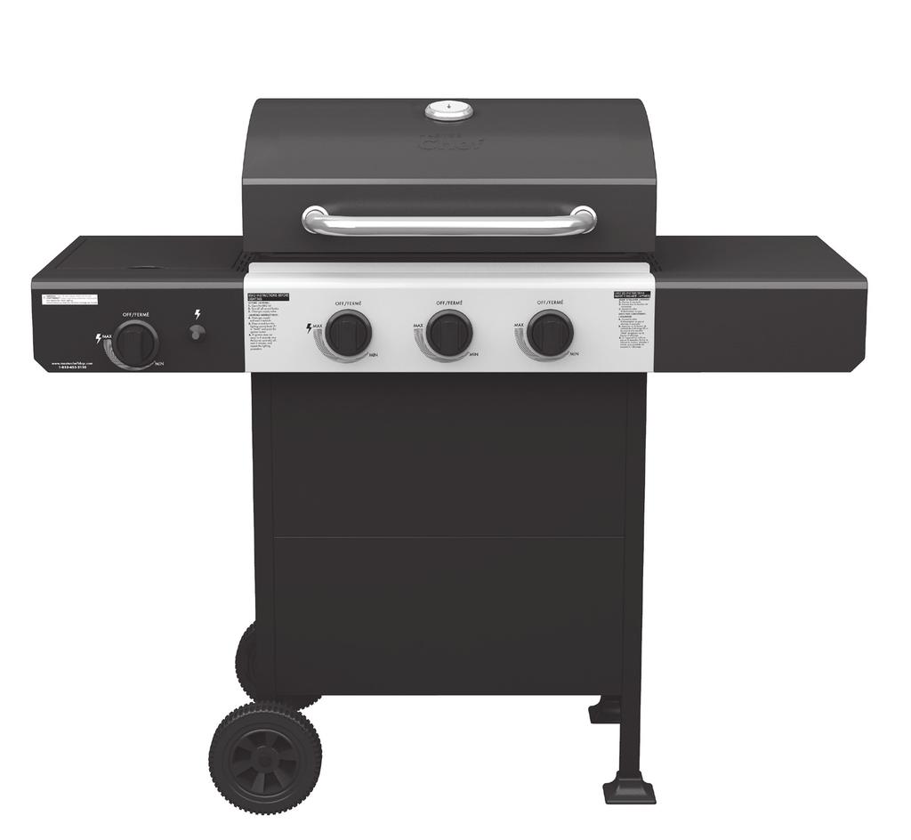 SELECT 3-BURNER PROPANE BARBECUE Assembly Manual 85-3096-2 (G31221) Propane 1 Year limited Warranty Read and save manual for future reference. Assemble your grill immediately.