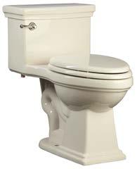 28 gpf HET, High efficiency toilet EPA WaterSense certified Uses 20% less water than standard low-consumption toilets ADA-compliant 16-3/4" high bowl Comes with MIRTSSC200 easy-close seat and cover