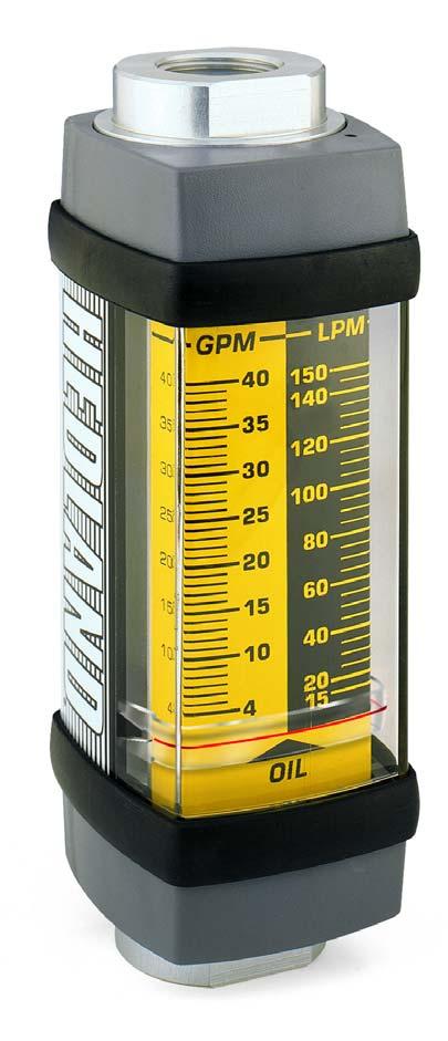 3500/6000 PSI Flow Meters For Petroleum Fluids Direct reading Install in any position 360 rotatable guard/scale Easier-to-read linear scale No flow straighteners or special piping required Relatively