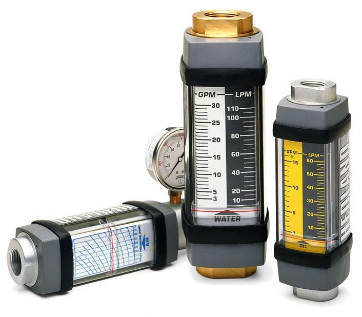 Technical Information Liquid & Gas Flow Meters ACCURACY WITHIN ±2% FULL SCALE: Flow meter accuracy is within ±2% of full scale while monitoring liquids or gases with viscosity and specific gravity