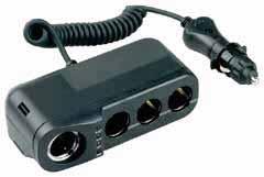 Vehicle Accessories Multisockets Quadruple Socket With Battery