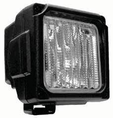 Work Lights Halogen 100mm Work Light Flood Pattern 1200 Lumens makes it 2X brighter than competitive product 3 wiring systems available (2 wire, Tyco, Deutsch) Tempered hardened glass lens Available