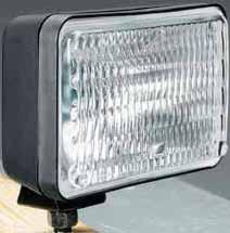 Work Lights Halogen MODEL HWL-100 Ideal for fitting forklifts, agriculture machinery & heavy duty applications Heavy duty polymer housing Hardened glass lens Bracket allows full tilt and 360º