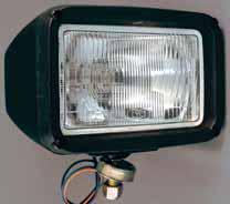 Forward Lighting Halogen High/Low Beam Headlight Assembly Fitted with H4 halogen bulb - 12V or 24V Applications include mining, forestry, agriculture & construction Anti-vibration mounting hardware