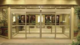 Revolving doors with large displays have triangular, rectangular,displays and non displays type alternatives. They are preferred especially at entrances of malls,hotels and large retail centers.