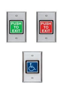 00 Specify R for optional Red Button 420 SERIES 2" BUTTON 1 Gang Contact Sign 422U Momentary SPDT PUSH TO EXIT 422AU Momentary SPDT, Blue Illuminated Lens Only Symbol 423U Integrated Electronic