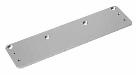 Accessories Drop Plate For use where the narrow top rail of the door prevents the closer from being mounted directly to the door surface.
