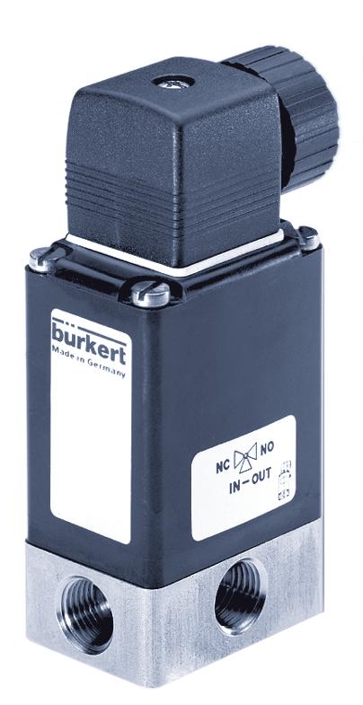 / or 3/-way Solenoid Valve, with pivoted armature and isolating diaphragm Type 0330 can be combined with Lockable manual override as standard For liquid, gaseous and aggressive media Long service