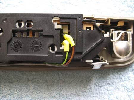 Tidy up the wires as shown below: And the rear of the light should now