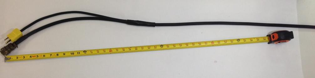 Measure 36 inches, or the desired pigtail length on your remote cable from the end