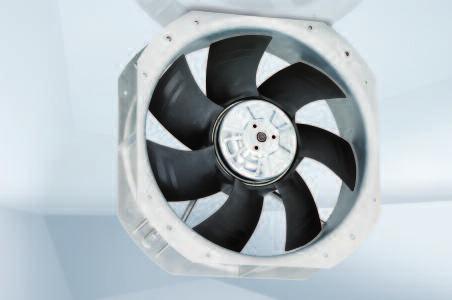 Max. 2070 m 3 /h Ø 250 mm Material: Fan housing: Die-cast aluminum Blades: Plastic (PP) Rotor: Thick-film passivated Number of blades: 7 Direction of air flow: "V" Insulation class: "B" Installation