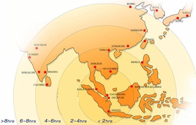 International Positioning of IDR The IDR lies at the heart of south east asia at the southern tip of West Malaysia within minutes from Singapore Strategically located at the cross