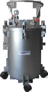 12.5 Gallon Pressure Tanks These traditional top outlet tanks from C.A.T. are constructed of stainless steel. The tank has wheels for maneuverability or optional stationary feet.