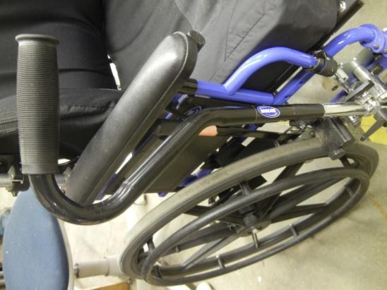 The wheelchair is made to function similar to any other standard wheelchair, except it