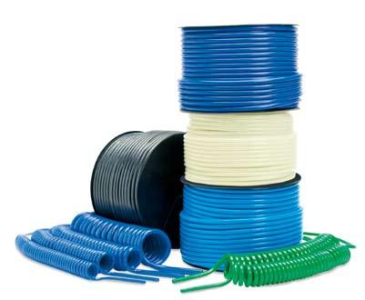 The CEJN hose family offers several styles of polyurethane (PUR) hose, including straight braided, straight non-braided, and spiral non-braided, for specific application requirements.
