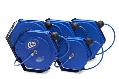 Compressed Air Hose Reels High flow capacity Low pressure drop Strong and durable CEJN compressed air hose reels feature high-quality, oil-resistant polyurethane hose and are supplied with a feeder