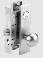 MK9000 Series Trim Designs The MK9000 Series Heavy-Duty Mortise Locks are available in two knob designs KB and KR knobs include steel reinforcement.