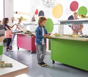 That's why the new BASIC LINE Kids features lower modules with a serving height of 750 mm, designed for children from nursery school to primary school age.
