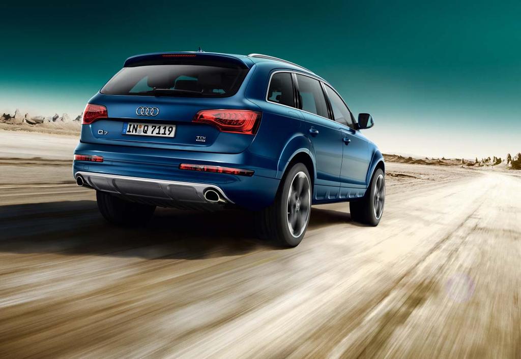 offroad style package in body colour. Powerful presence. Power and self-confidence: the Audi Q7.