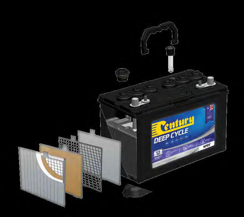 TE CENTURY BATTERIES DIFFERENCE CENTURY S RANGE OF DEEP CYCE BATTERIES CONTINUE TO BUID ON OUR REPUTATION FOR QUAITY AND INNOVATION.