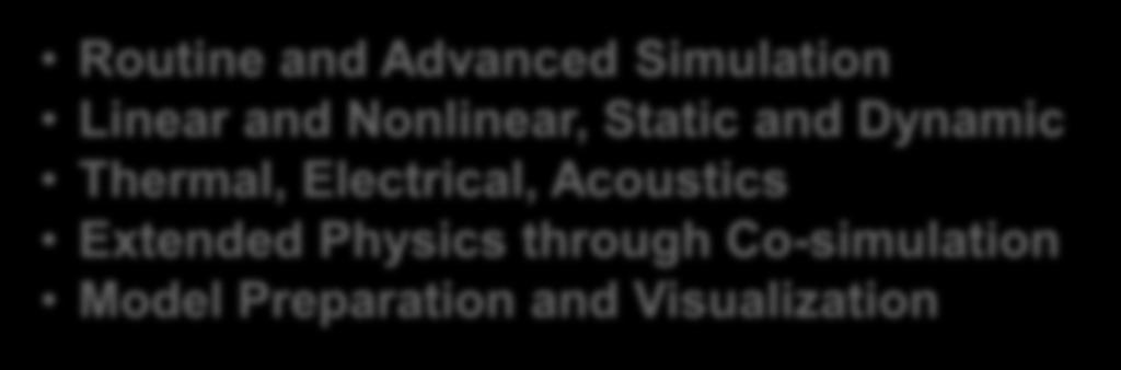 Static and Dynamic Thermal, Electrical, Acoustics
