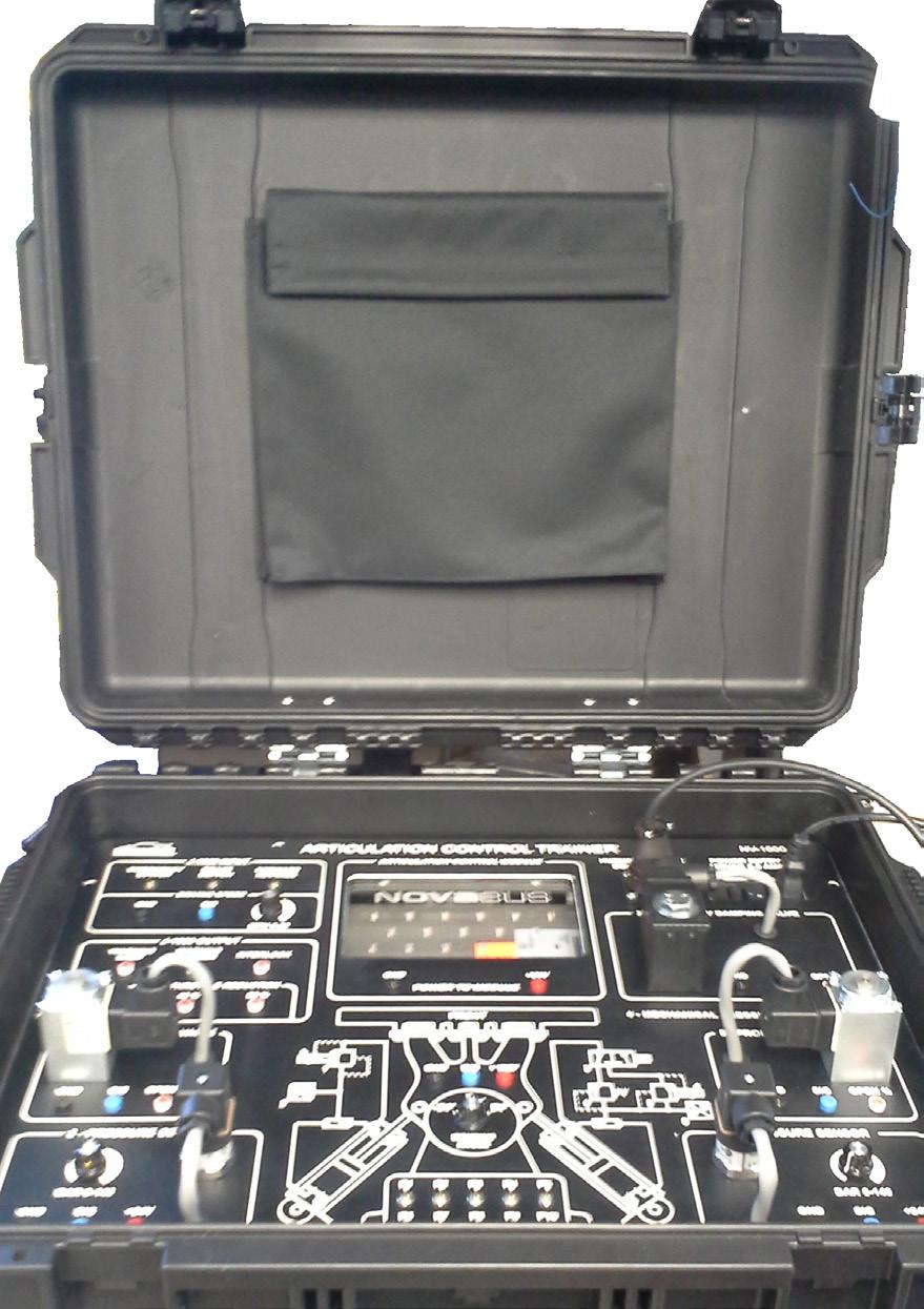 NV-1000-12 ARTICULATION CONTROL TRAINER The NV-1000-12 is a self-contained full-functional articulation control system for Nova bus vehicle. The Hübner HNG 15.