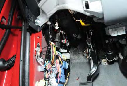 Plug in 4 cavity Molex connector from the main harness into the rear of the shock sensor. INSTALLATION PROCEDURES!