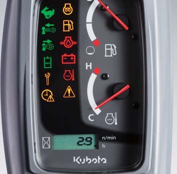 and piping, much easier. New digital panel Following the excellence of Kubota s Intelligent Control System, the new digital panel puts convenience at the operator s fingertips.