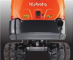 SUPERIOR PERFORMANCE Enhanced digging force The KX016-4 delivers an impressive bucket digging force.
