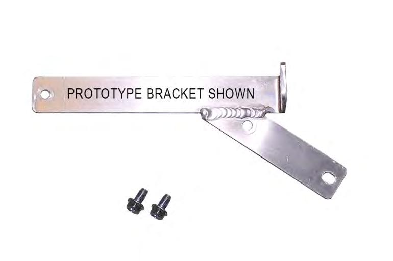 bracket to body of vehicle as shown.