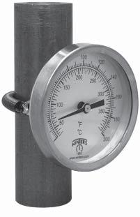 TCT Clamp-On Thermometer Description & Features: Provides an economical and accurate method to measure surface temperatures on a 1/2 (12.