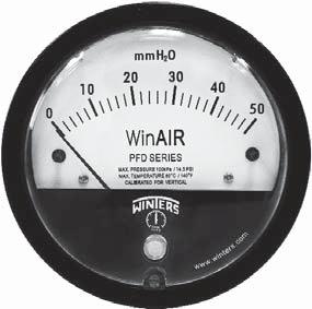 WinAIR Differential Gauge PFD Description & Features: Resistance-free differential gauge for all air and non-corrosive gas installations Industrial grade die-cast aluminum case Extreme temperature