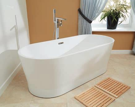 L 1700 W 750 H 585 mm 7344 Brentwood An addition of a freestanding bath adds a sprinkle of luxury and relaxation into our modern busy lives.