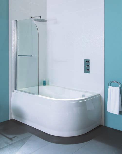 BATHS - Shower Impressions Shower & Whirlpool left hand 1550 L 1550 W 900 H 460 9481 1550 & Screen L 1550 W 900