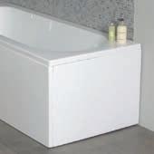 Front Panel L 1675 H 510 8799 White MDF Shower Bath End Panel W 690 H 505 9503 White