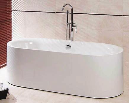 BATHS - Freestanding Torrelino This beautifully finished Acrylic Bath holds a pleasant structure with central tap and waste slot.